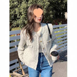爆款小香风外套女2025新款短款高端小个子秋款法式名媛设计感上衣
