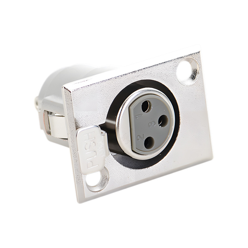 三芯卡侬母座舞台话筒音响接线配件3芯平衡Cannon母头焊线面板