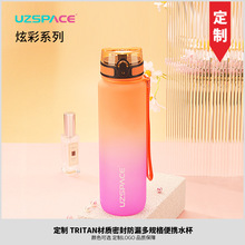 定制优之户外运动tritan耐高温大容量补水健身便携直饮多巴胺水杯