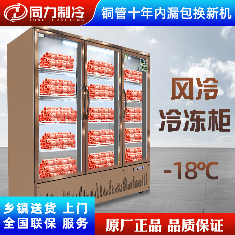 立式风冷速冻冷柜火锅食材鲜肉卷保鲜冷藏冷冻展示柜商用冰柜冰箱|ms