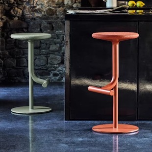 Internet Celebrity Italian Accessible Luxury Fiberglass Special-shaped High Bar Chair Model Room Sales Office Designer Casual Bar Stool