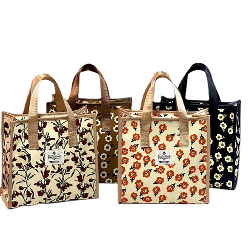 New Korean small fresh large-capacity aluminum foil paper insulation work hand carry snack lunch box bag mommy bag toiletry bag
