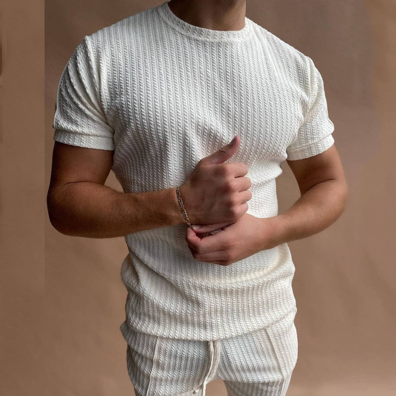 Men's Solid Color Pants Sets Men's Clothing display picture 5