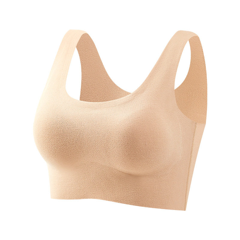 Chaleco caliente de otoño y invierno para mujeres con cojín de pecho sin sujetador ropa interior cabdaje con 2025 nuevo conjunto de camiseta base