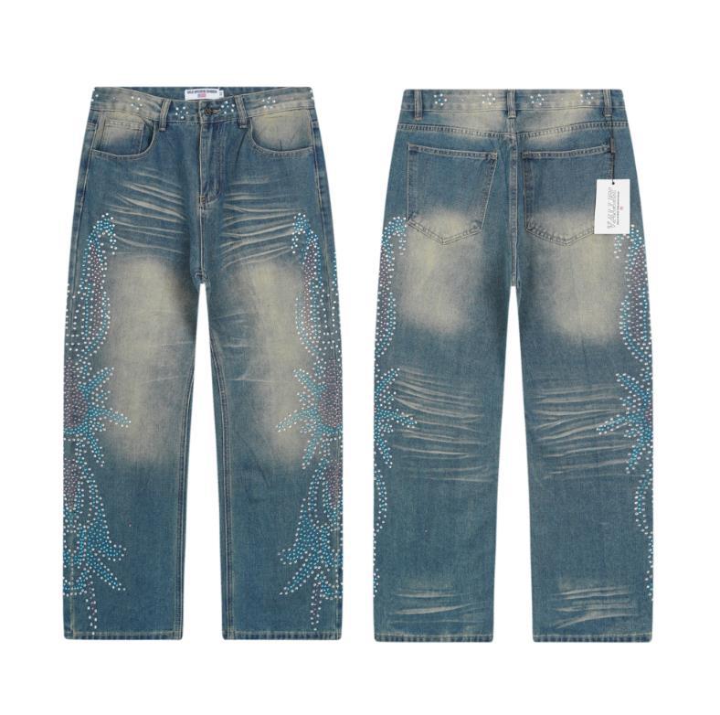 Vale Forever Jeans Relaxed Rhinestone Blue