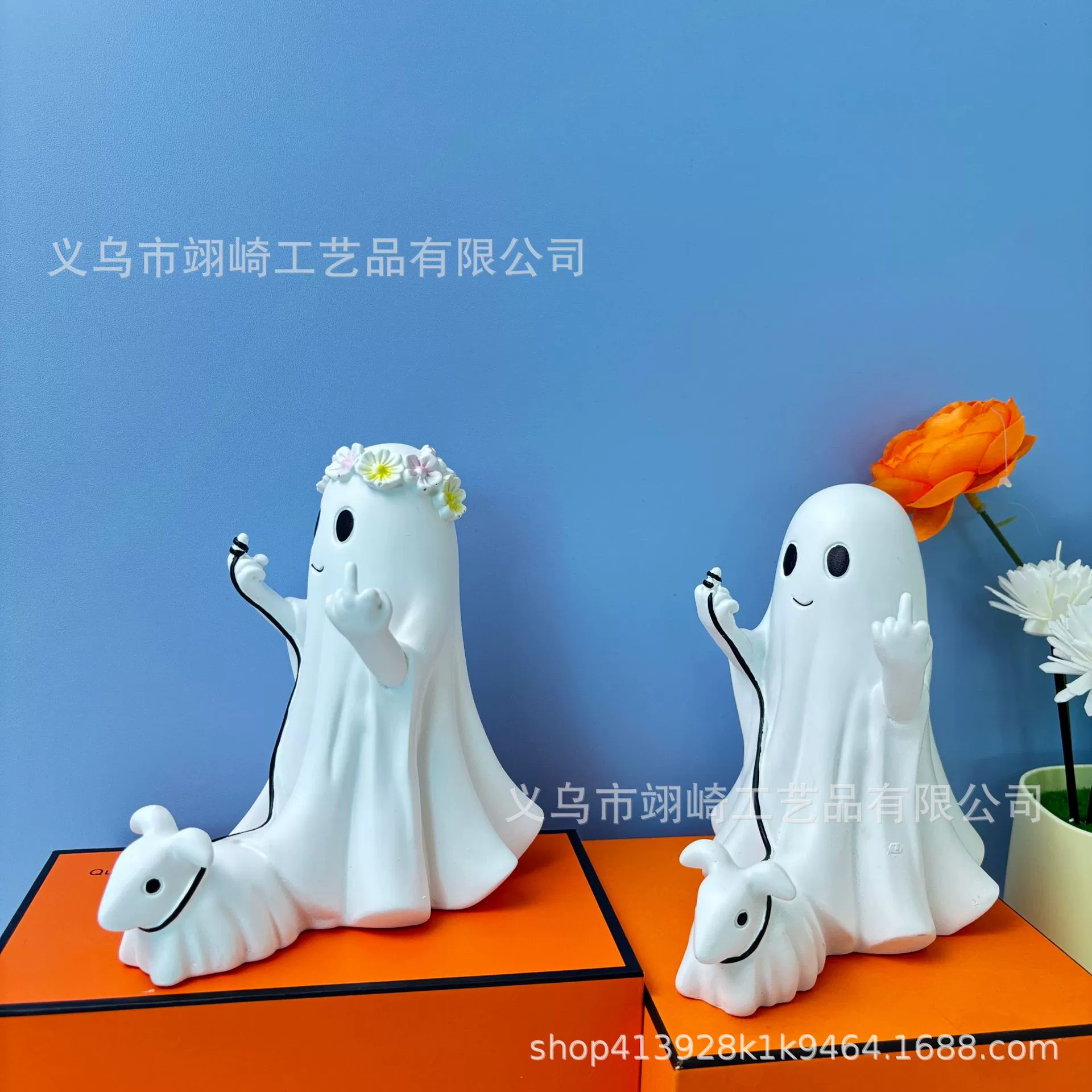 (Cross-border trading), ghost statue, halloween