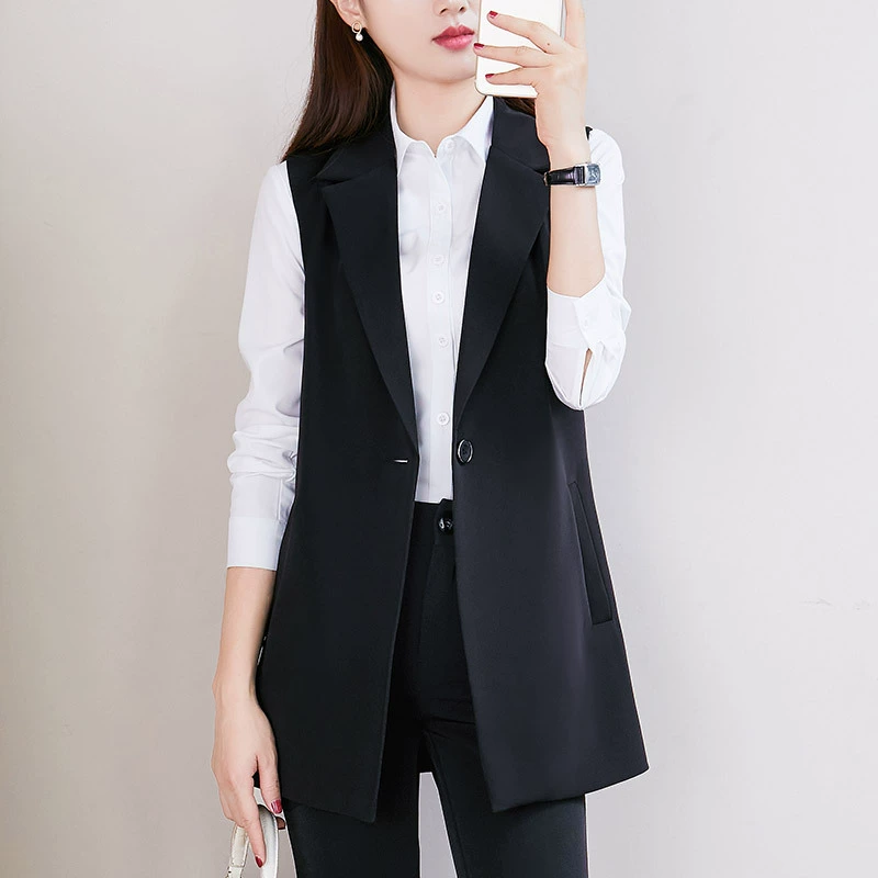 663 плюс размер костюм жилет женский толстый сестра маленький костюм swathes без рукавов Длинный Тонкий темперамент пальто