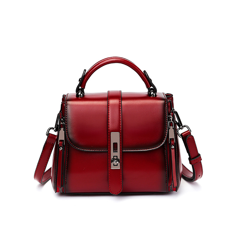Women's Small Square Shoulder Bag Genuine Leather Retro Elegant Handbag Crossbody Bag Fashionable Small Square Bag - Thumbnail 5