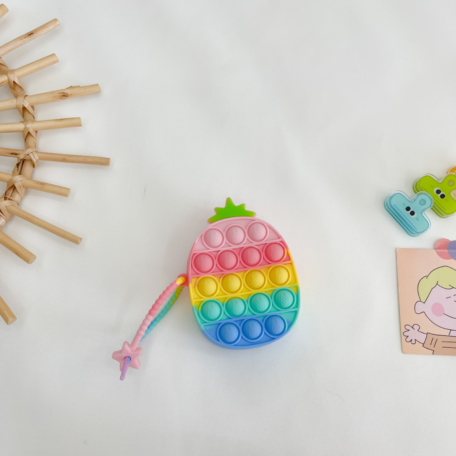 파인애플 마카롱 (미니 버블 동전 지갑)