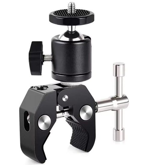 越境専用双頭強力カニ爪クランプ屋外手ぶれ補正オートバイ固定ブラケットスポーツカメラライディングブラケット