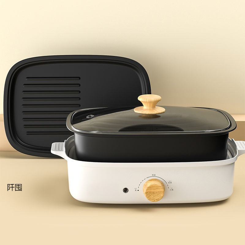 電気鍋多機能料理鍋分体式焼きしゃぶしゃぶ鍋は焼肉家庭用電気鍋を分解して洗うことができます。|undefined