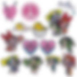 现货刺绣布贴卡通鸡蛋女孩爱心贴布小标辅料童装搭配定制刺绣布贴