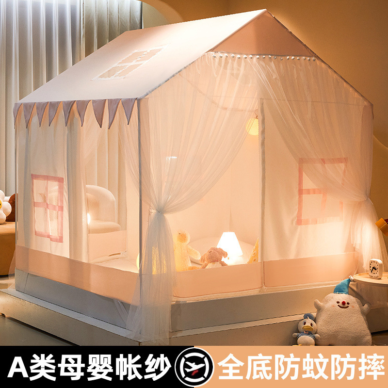 Verano nuevo tipo de casa pequeña mosquitera hogar 2024 nuevo dormitorio instalación gratuita yurta bebé niño anti-caída tienda