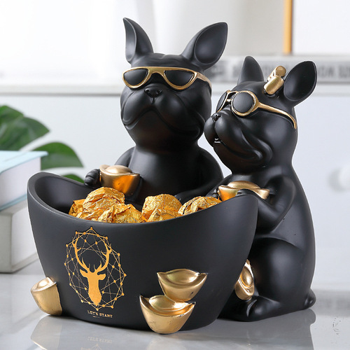 Couple Dogs Living Room Ornament Office Creative American Home Decor Room Decorations Moving House Gift