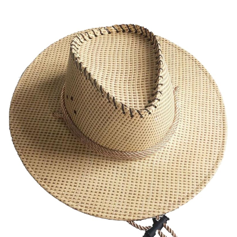 Nuevo sombrero de Caballero de los hombres Western Denim camuflaje sombrero de malla moda Scenic Spot viaje sombrero de sol al por mayor sombrero de paja