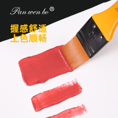 Set of 6 Acrylic Oil Painting Brushes Wood Handle Nylon Brush Hair Panel Brush Art DIY Paint Brush Watercolor Brush Wholesale