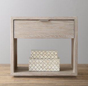 American RH Original French Country Retro Solid Wood Furniture Italian Modern Side Table Simple Light Luxury Children's Bedside Table