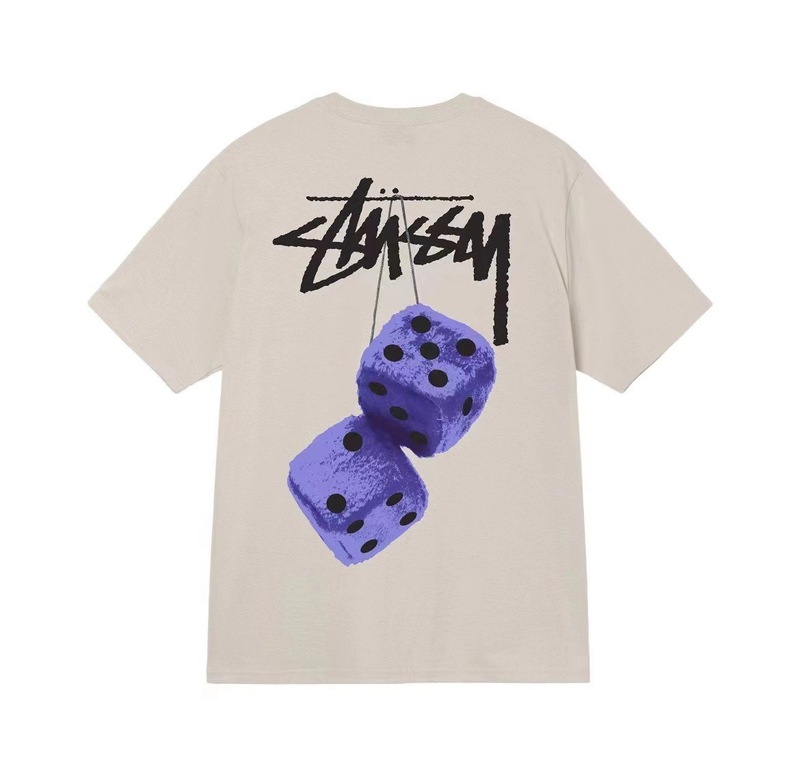 Stussyスチュアート2025新型男女半袖tシャツ夏男性ゆるい240g重ポンド高品質tシャツ|undefined