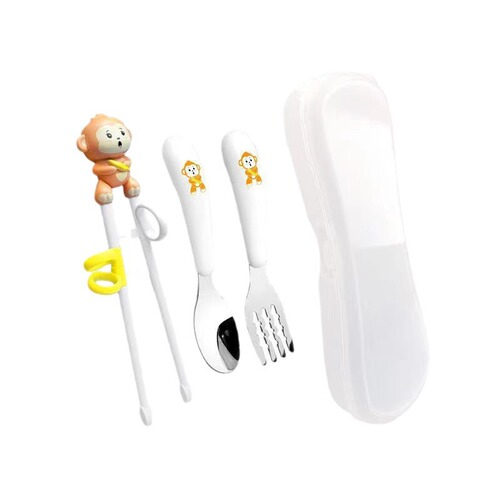 Children's Chopsticks Training Chopsticks 3-Year-Old Baby Learning Chopsticks Practice Eating Spoons Tableware Set Toddler 2-Year-Old Mother and Baby