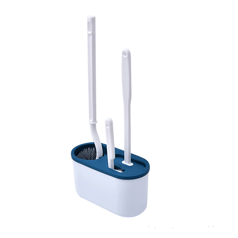 cepillo de inodoro doméstico sin ángulo muerto lavable inodoro 3 - en - 1 cepillo de inodoro colgado en la pared limpio inodoro mango largo