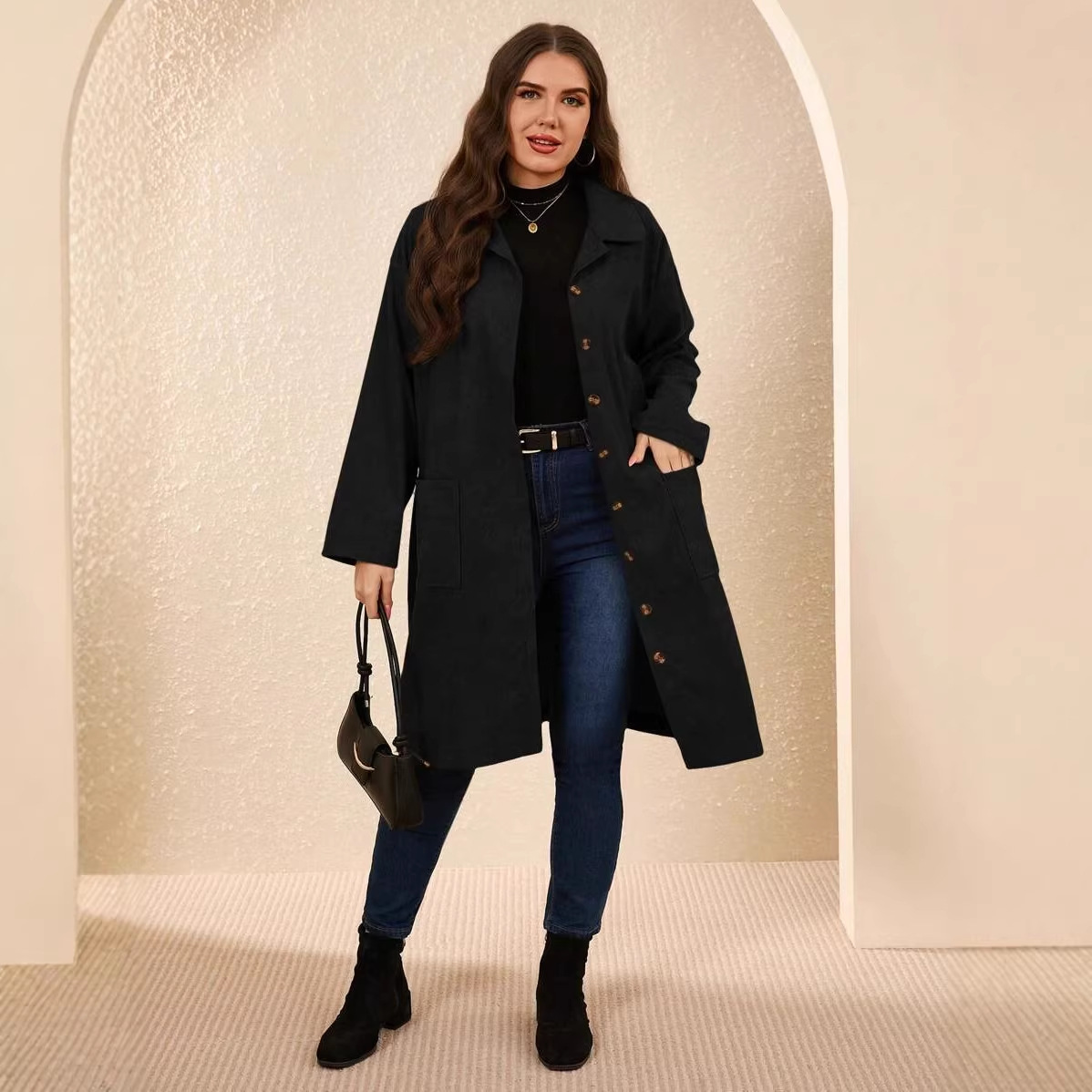 2026 Plus Size Women's Woolen Coat: Fashionable, Stylish, Warm, And Wholesale Outerwear_ecoleips.com