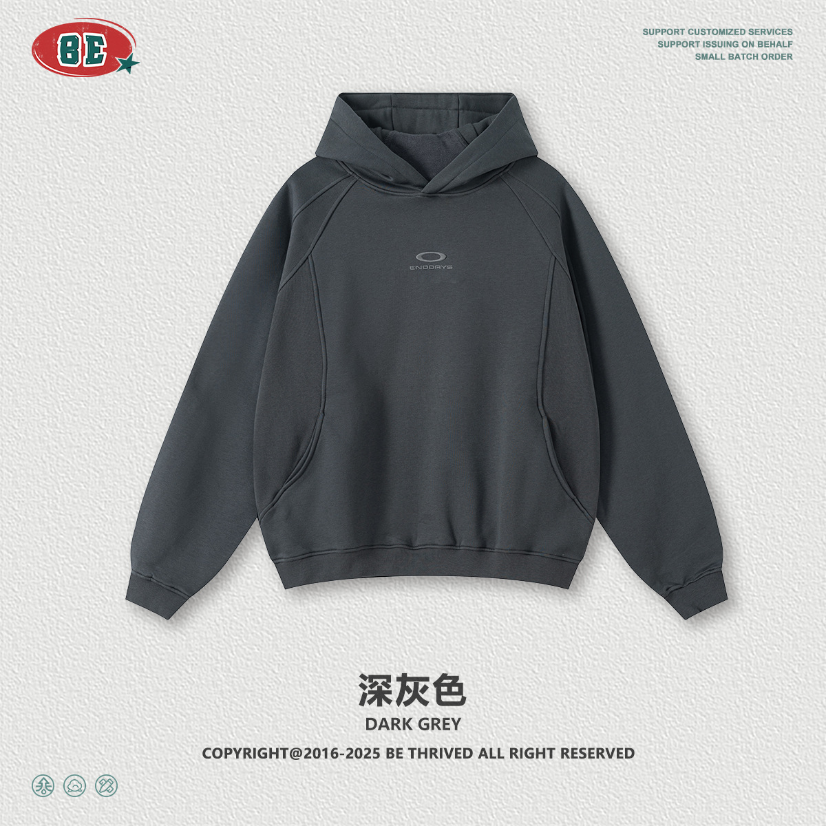 BE ropa de hombre otoño / invierno 2025 marca de moda americana bordada de terciopelo de moda empalmado chaqueta con sombrero suelta casual camisa con sombrero de manga larga para hombre image 7
