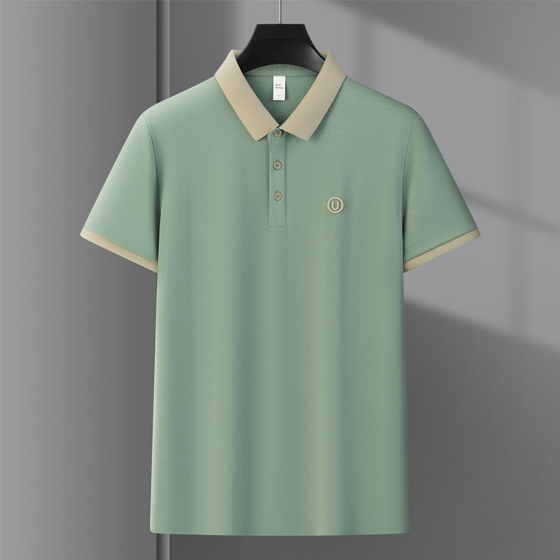 Polo de mangas cortas con solapa, camiseta de verano de moda para hombres, camiseta coreana de tendencia delgada 2026 nueva camiseta versátil