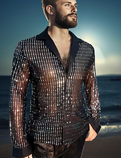 2024 nuevo comercio exterior de Amazon con camisa de mangas largas en stock de fiesta discoteca