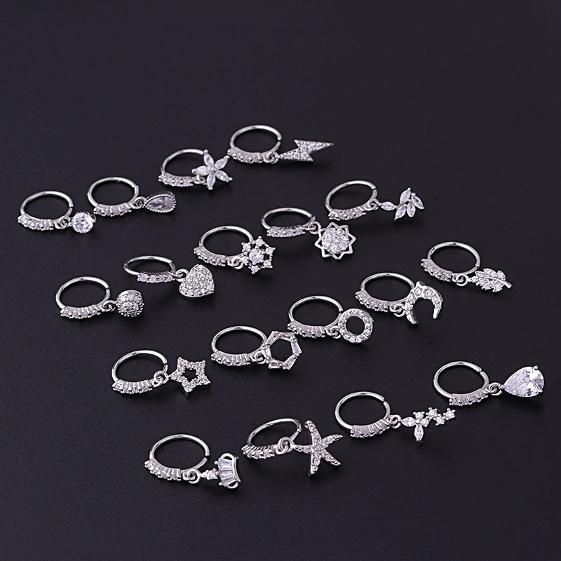 Nose Rings & Studs Fashion Geometric Copper Plating display picture 3