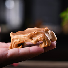 崖柏木雕底座雕刻件家居桌面裝飾小擺件男士隨身文玩工藝品手把件