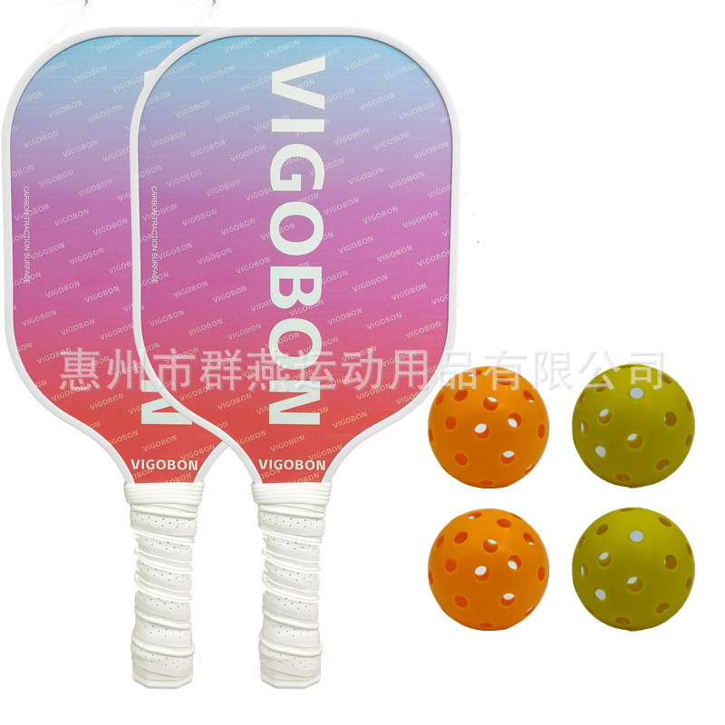 Cross-Border Pickleball Racket Full Set of Fiberglass Carbon Fiber Pickleball Racket Honeycomb Board Pickleball Source Factory
