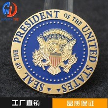 特朗普纪念章 镀银镀金浮雕立体纪念章 徽章跨境