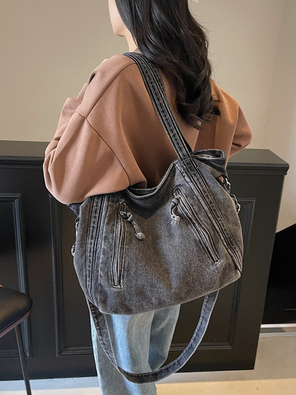 Bolso de hombro de mezclilla de nuevo estilo de moda transfronteriza 2025 bolso de mensajero de alta calidad de gran capacidad