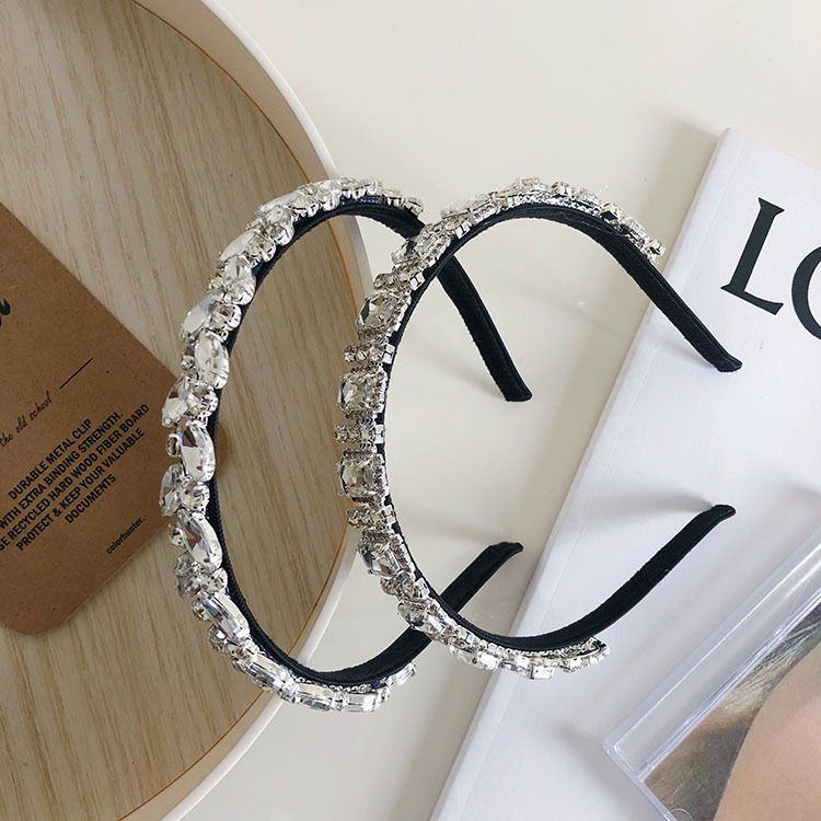 Korean Full Diamond Rhinestone Thin Headband display picture 2