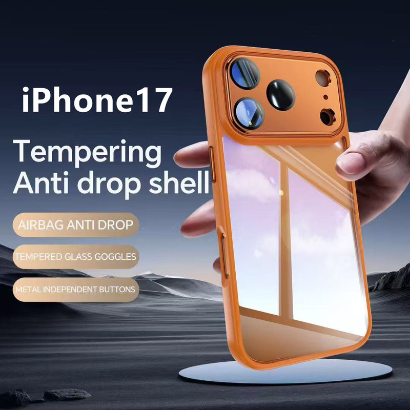 适用iPhone17proMax防刮手机壳五金铠甲苹果16透明15防摔保护套14|undefined