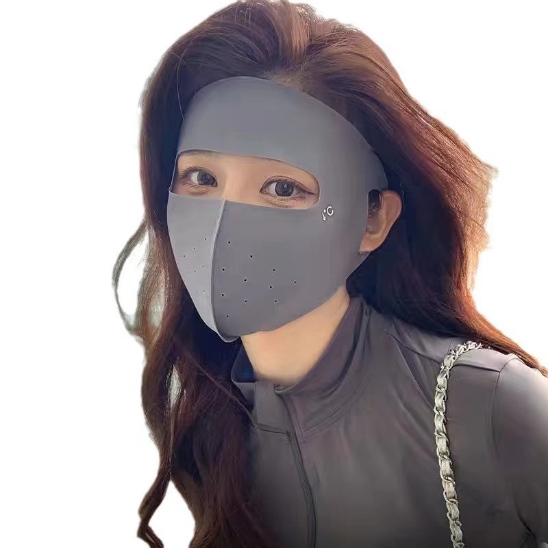 Máscara solar sin rastro °C, máscara solar anti-UV de verano para mujeres, máscara solar de hielo delgada, máscara transpirable