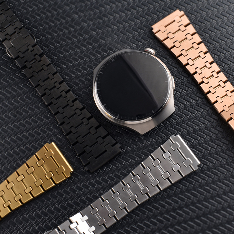 For Huawei GT5 Stainless Steel Strap Samsung GaIaxy Metal Strap AP22 Xiaomi Watch Universal