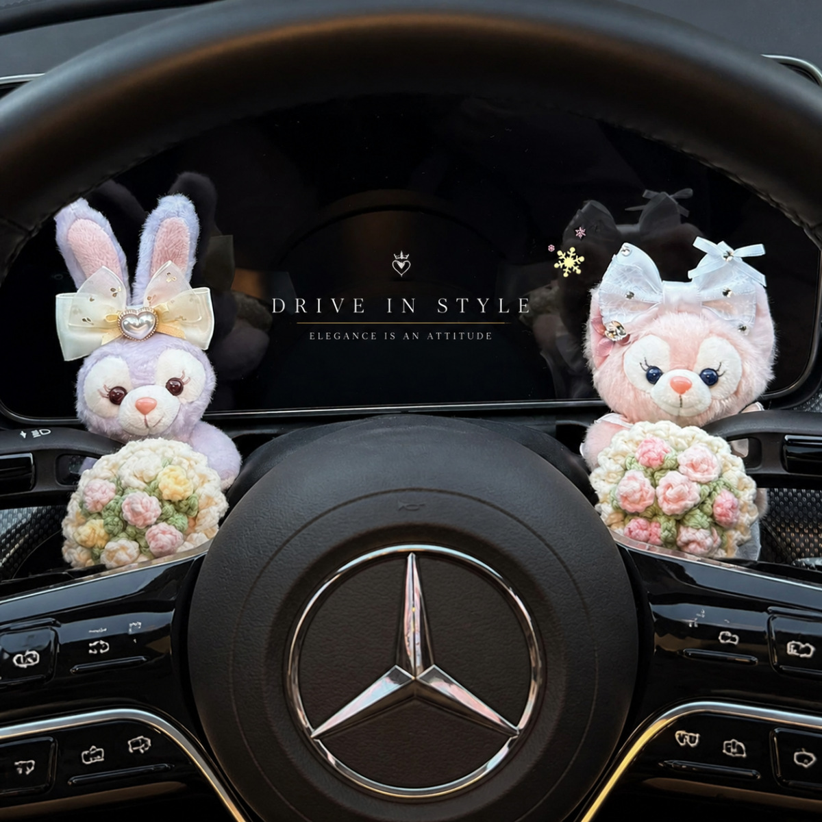 Car Dashboard Doll Interior Wiper Turn Signal Decoration Figurine 2026 New Model Stellalou Cute Girl