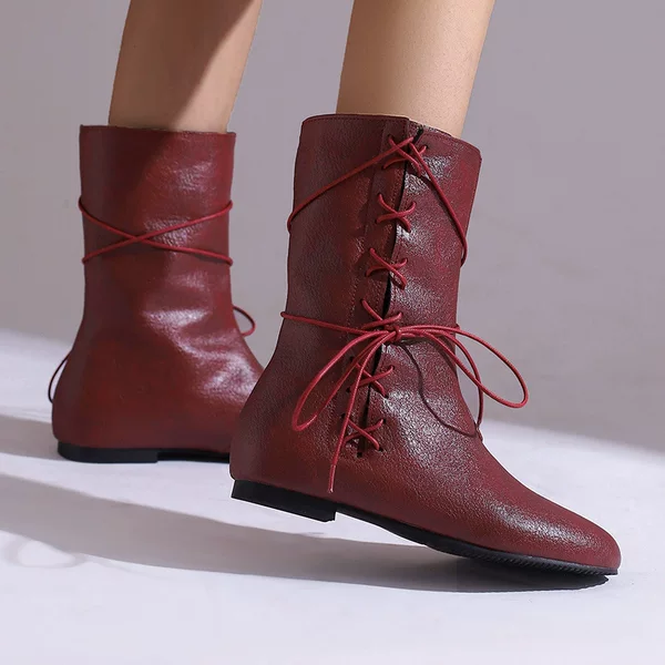 40-48 plus size boots foreign trade cross-border foreign trade women's boots casual flat short boots amazon AliExpress women's boots