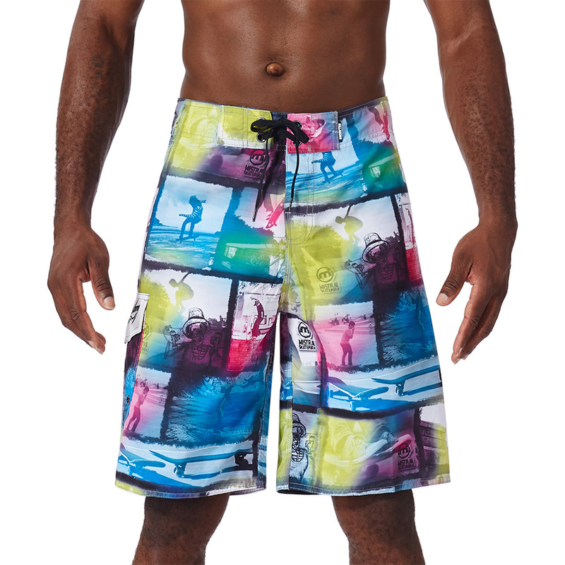 Cross-border 2024 men's casual quick-drying beach pants loose plus size peach skin printed shorts men-in stock