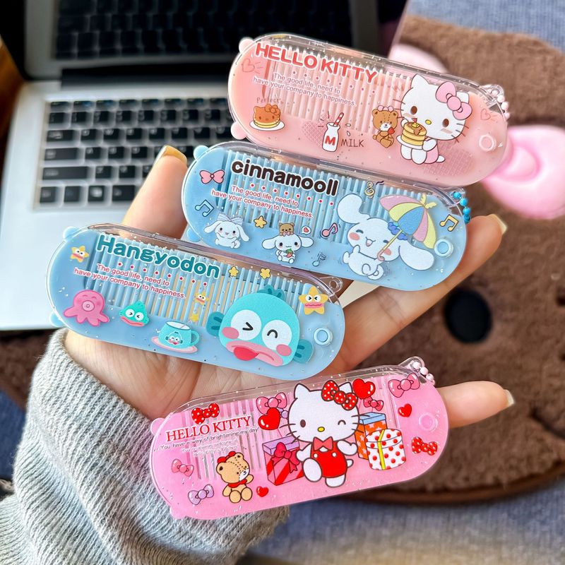 サンリオ 高見えリラックマ ポータブルコーム 学生 ソフトガール かわいい ミニメイク ガール 折りたたみ前髪コーム|undefined