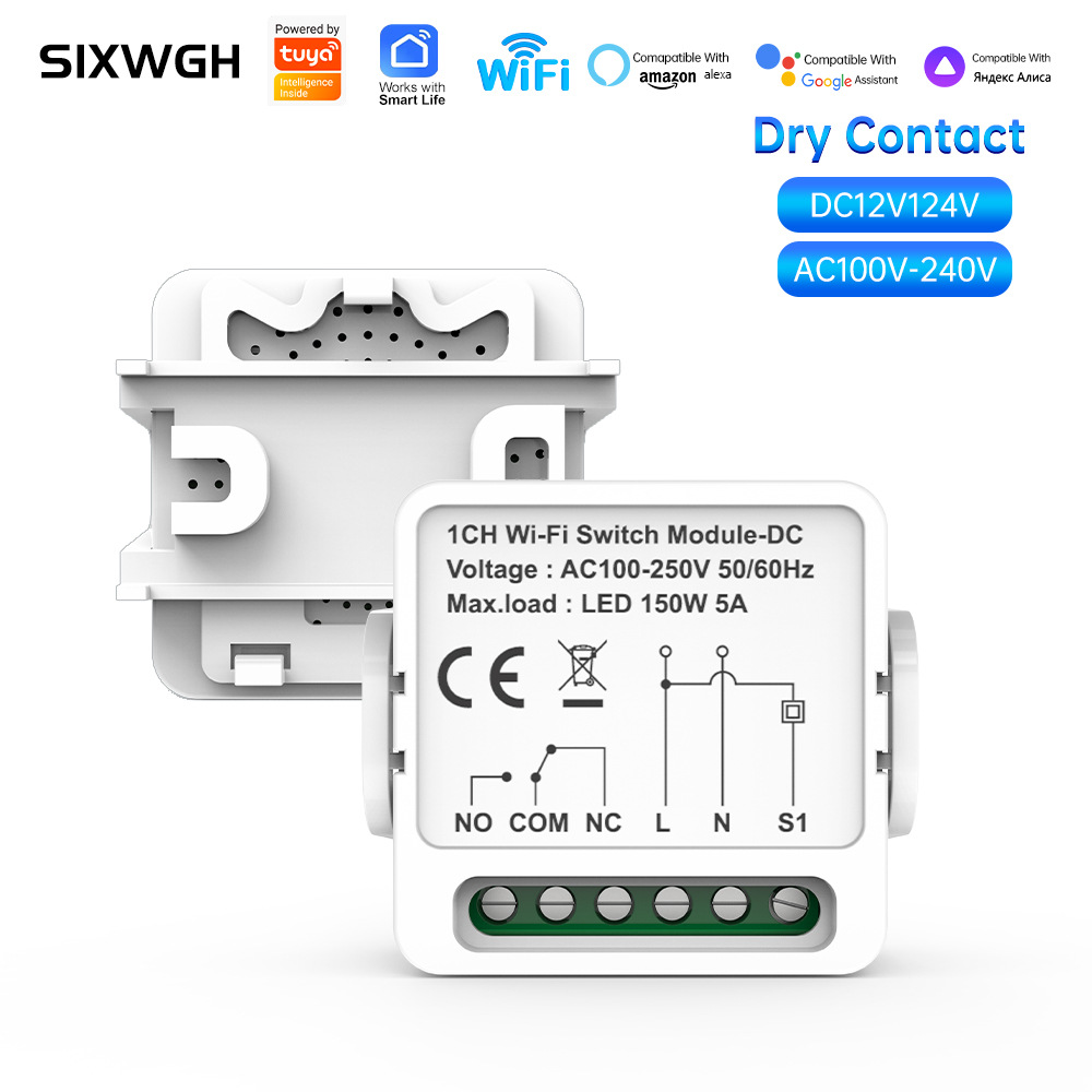 涂鸦WiFi智能开关干接点控制器通断器APP遥控开关Alice语音Alexa