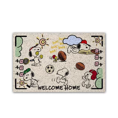 Avtomobil döşəmə paspasları — for Entrance and Doorway - sports-ball-fun-snoopy-4060cm-square-wire-circle