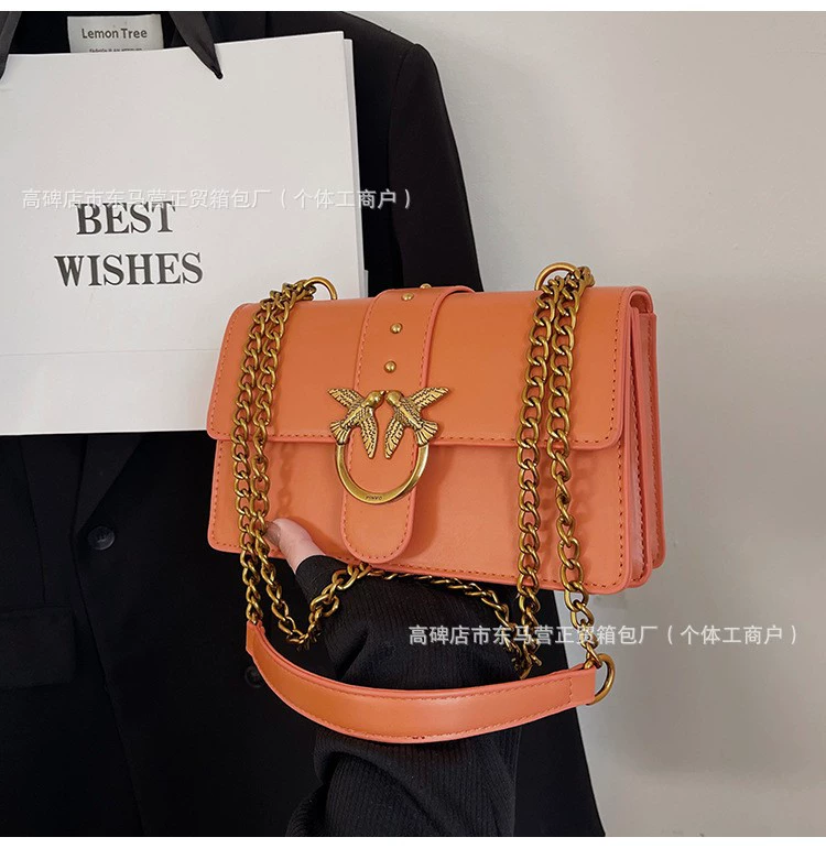One-Shoulder Bag, Trend Universal Design, Chain Strap, Gold-Tone Hardware, Multi-Color
