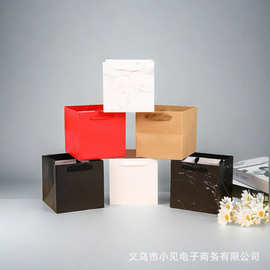 现货花束袋纸袋礼品袋抱抱桶鲜花手提袋加厚花店礼物袋牛皮纸袋子