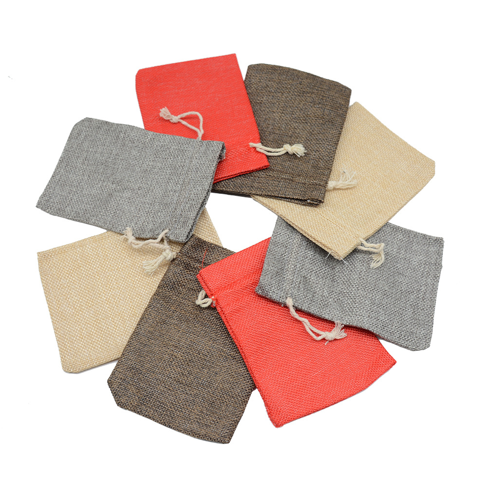 Christmas Simple Style Solid Color Linen Daily Gift Bags display picture 4