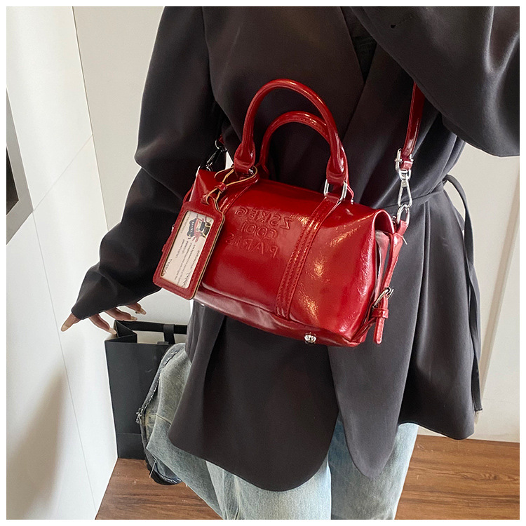 Korean version hand-held bowling bag for women 2025 new retro niche commuting pillow bag versatile single-shoulder crossbody bag undefined