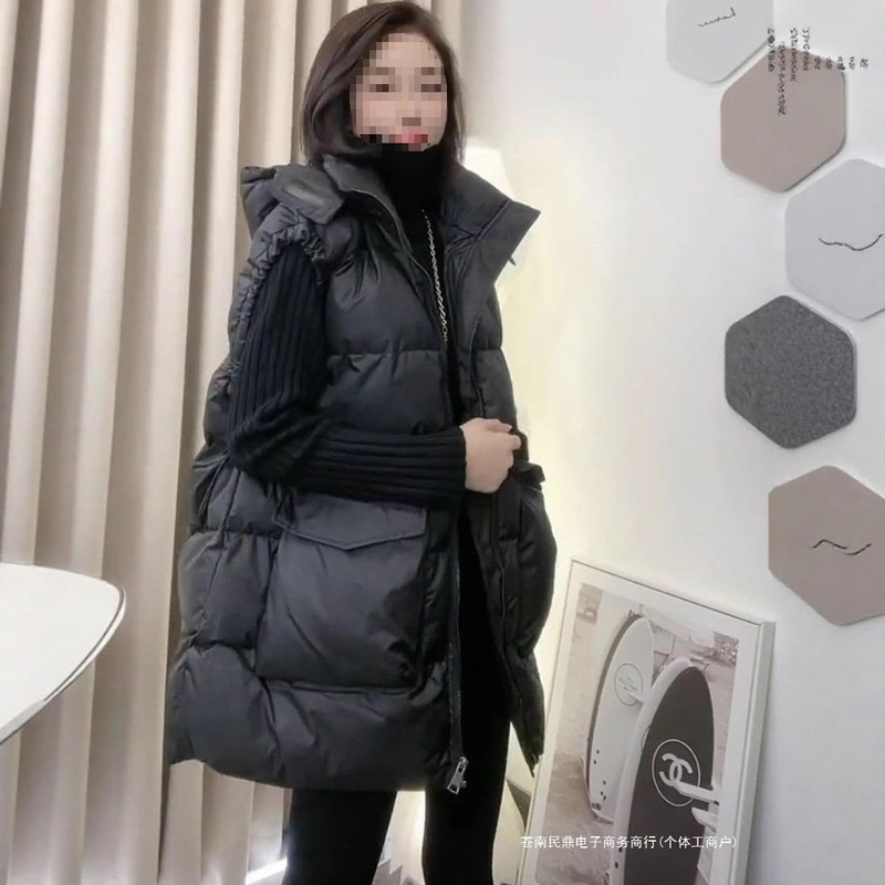 Autumn and Winter Large Size down Cotton Vest Women's Fashion Versatile Waistcoat Loose Casual Vest Jacket