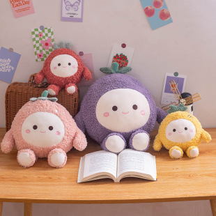 Cute fruit egg card doll boutique wedding throwing gift 8 inch grab doll cross-border plush toys wholesale