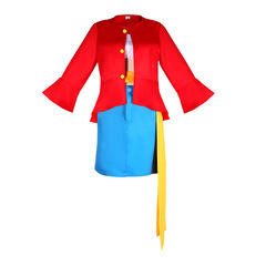 和之國海賊王路飛cos服路飛性轉和服裙子cosplay萬聖節舞台表演服